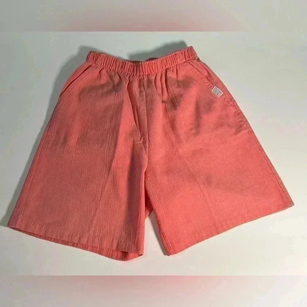 Vintage 80s Salmon High Waisted Shorts The Season Ticket. Size:8 - Picture 3 of 8